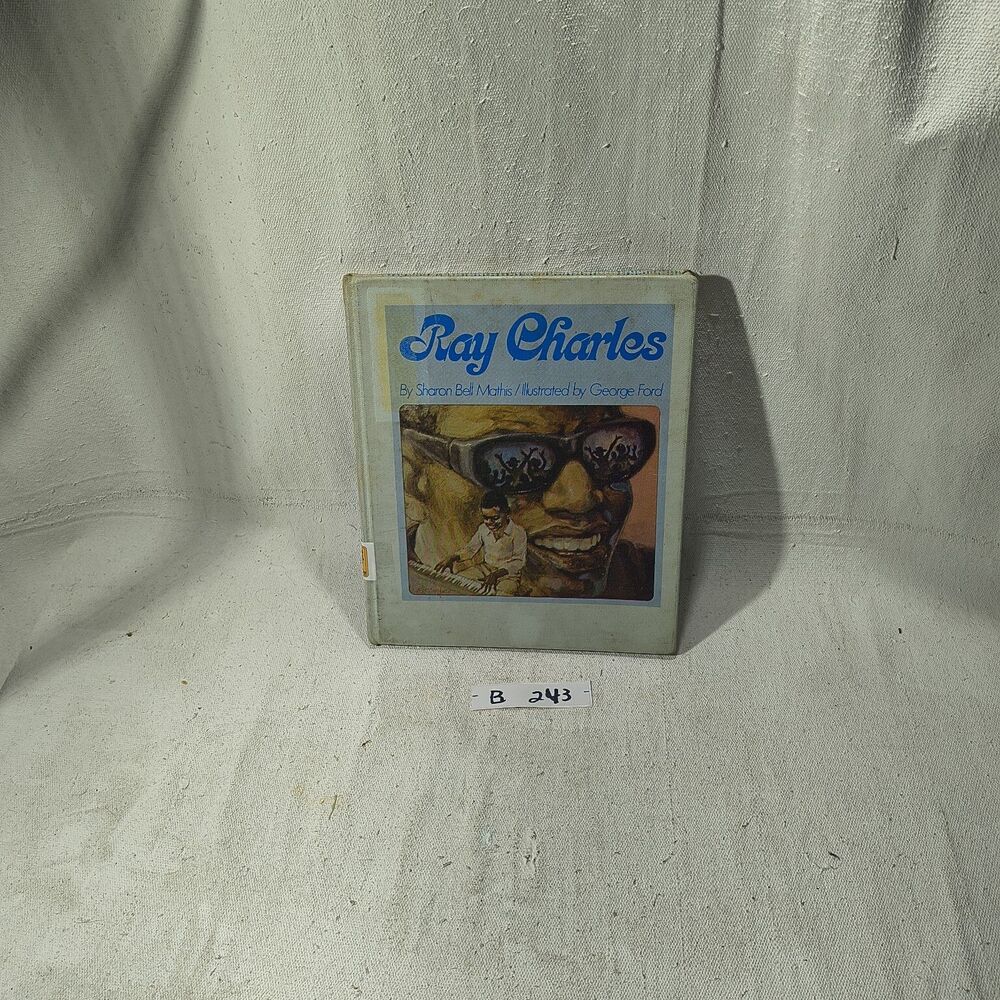 Ray Charles by Sharon Bell Mathis (1973, Hardcover) Vintage Former Library